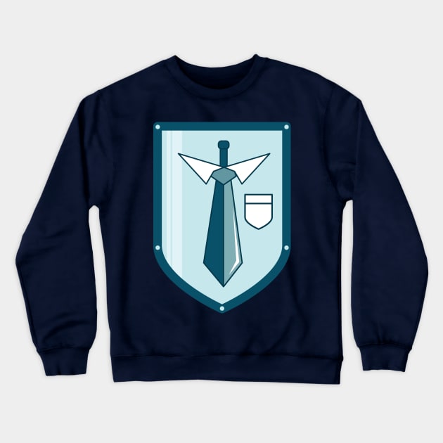 Shield and Tie Crewneck Sweatshirt by dungeondads